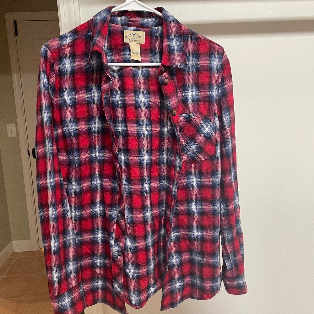 Red and blue flannel